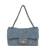 Chanel Mini "Souplissimo" Flap Bag Blue Denim Gold Hardware - Thumbnail View 7