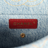 Chanel Mini "Souplissimo" Flap Bag Blue Denim Gold Hardware - Thumbnail View 11