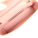 Chanel Top Handle Long Vanity Case with Chain Pink Croc Embossed Calfskin Gold Hardware - Thumbnail View 8