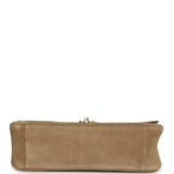 Chanel Maxi "Souplissimo" Small Flap Bag Dark Beige Suede Gold Hardware - Thumbnail View 7