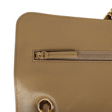 Chanel Maxi "Souplissimo" Small Flap Bag Dark Beige Suede Gold Hardware - Thumbnail View 8