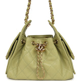 Chanel Mini 25 Hobo Bag Green Caviar Gold Hardware - Thumbnail View 1