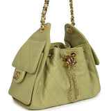 Chanel Mini 25 Hobo Bag Green Caviar Gold Hardware - Thumbnail View 2