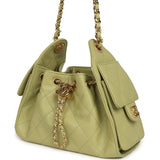 Chanel Mini 25 Hobo Bag Green Caviar Gold Hardware - Thumbnail View 5