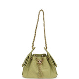 Chanel Mini 25 Hobo Bag Green Caviar Gold Hardware - Thumbnail View 7