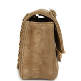 Chanel Mini "Souplissimo" Flap Bag Beige Suede Gold Hardware - Thumbnail View 3