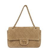 Chanel Mini "Souplissimo" Flap Bag Beige Suede Gold Hardware - Thumbnail View 7
