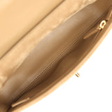Chanel Mini "Souplissimo" Flap Bag Beige Suede Gold Hardware - Thumbnail View 9