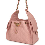Chanel Small 25 Hobo Bag Light Pink Caviar Gold Hardware - Thumbnail View 5