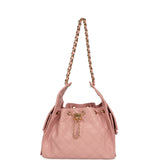 Chanel Small 25 Hobo Bag Light Pink Caviar Gold Hardware - Thumbnail View 6