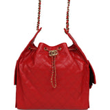Chanel Medium 25 Hobo Bag Dark Red Caviar Gold Hardware - Thumbnail View 1