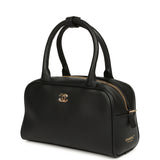 Chanel Mini Bowling Bag with Strap Black Calfskin Gold Hardware - Thumbnail View 6