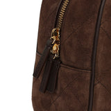Chanel Small "Perfect Bowling" Bag Dark Brown Suede Gold Hardware - Thumbnail View 7