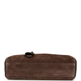 Chanel Small "Perfect Bowling" Bag Dark Brown Suede Gold Hardware - Thumbnail View 6