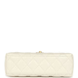 Chanel Small Kelly Shopper White Shiny Aged Calfskin Brushed Gold Hardware - Thumbnail View 6