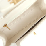 Chanel Small Kelly Shopper White Shiny Aged Calfskin Brushed Gold Hardware - Thumbnail View 8