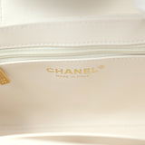 Chanel Small Kelly Shopper White Shiny Aged Calfskin Brushed Gold Hardware - Thumbnail View 9