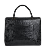 Chanel Top Handle Envelope Flap Bag Grey Croc Embossed Calfskin Gold Hardware - Thumbnail View 4