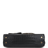 Chanel Top Handle Envelope Flap Bag Grey Croc Embossed Calfskin Gold Hardware - Thumbnail View 6