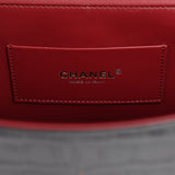 Chanel Top Handle Envelope Flap Bag Grey Croc Embossed Calfskin Gold Hardware - Thumbnail View 10