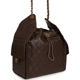 Chanel Medium 25 Hobo Bag Dark Brown Caviar Gold Hardware - Thumbnail View 2