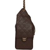 Chanel Medium 25 Hobo Bag Dark Brown Caviar Gold Hardware - Thumbnail View 3