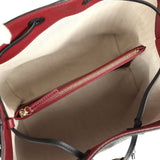 Chanel "CC Loop" Drawstring Bucket Bag with Leather Strap Black, Burgundy Calfskin Gold Hardware - Thumbnail View 9