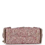 Chanel Mini 25 Hobo Bag Light Beige, Red, White Blue Tweed Boucle Gold Hardware - Thumbnail View 7