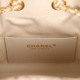 Chanel Mini 25 Hobo Bag Light Beige, Red, White Blue Tweed Boucle Gold Hardware - Thumbnail View 8