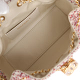 Chanel Mini 25 Hobo Bag Light Beige, Red, White Blue Tweed Boucle Gold Hardware - Thumbnail View 9