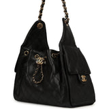 Chanel Small 25 Hobo Bag Black Caviar Gold Hardware - Thumbnail View 5