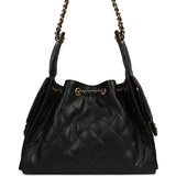 Chanel Small 25 Hobo Bag Black Caviar Gold Hardware - Thumbnail View 4
