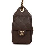 Chanel Mini 25 Hobo Bag Dark Brown Caviar Gold Hardware - Thumbnail View 3