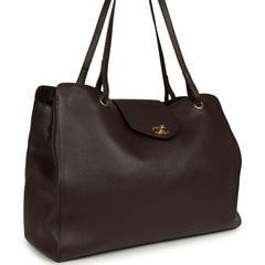 Chanel XXL "It Girl" Shopping Tote Brown Grained Calfskin Gold Hardware
