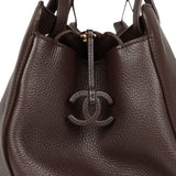 Chanel XXL "It Girl" Shopping Tote Brown Grained Calfskin Gold Hardware - Thumbnail View 4