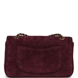 Chanel Mini "Souplissimo" Flap Bag Burgundy Suede Gold Hardware - Thumbnail View 4
