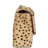 Chanel "Cheetah Print" Medium Flap Bag Light Beige Calf Hair and Black Lambskin Gold Hardware - Thumbnail View 3