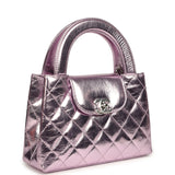 Chanel Small Kelly Shopper Pink Metallic Calfskin Silver Hardware - Thumbnail View 2