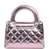 Chanel Small Kelly Shopper Pink Metallic Calfskin Silver Hardware - Thumbnail View 4