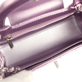 Chanel Small Kelly Shopper Pink Metallic Calfskin Silver Hardware - Thumbnail View 8