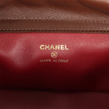 Chanel Drawstring Flap Bag with Leather Strap Dark Brown Lambskin Gold Hardware - Thumbnail View 9