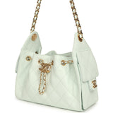 Chanel Mini 25 Hobo Bag Light Blue Caviar Gold Hardware - Thumbnail View 5