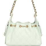 Chanel Mini 25 Hobo Bag Light Blue Caviar Gold Hardware - Thumbnail View 4