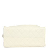 Chanel Medium 25 Hobo Bag White Caviar Gold Hardware - Thumbnail View 6