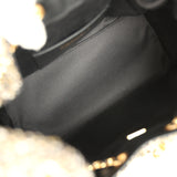 Chanel Small 25 Hobo Bag Black, White, Gold Tweed Bouclé Gold Hardware - Thumbnail View 8