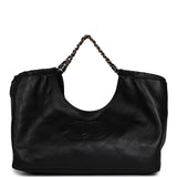 Chanel Maxi CC Cabas Hobo Bag Black Calfskin Gold Hardware - Thumbnail View 2