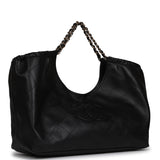 Chanel Maxi CC Cabas Hobo Bag Black Calfskin Gold Hardware - Thumbnail View 3
