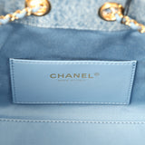 Chanel Mini 25 Hobo Bag Blue Washed Denim Gold Hardware - Thumbnail View 8