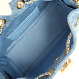 Chanel Mini 25 Hobo Bag Blue Washed Denim Gold Hardware - Thumbnail View 9