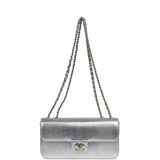 Chanel East West Flap Bag Silver Metallic Lizard Embossed Calfskin Light Gold Hardware - Thumbnail View 7